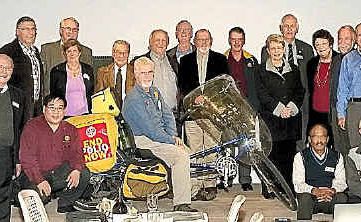 Grafton’s Rob Byrne (centre) and members of the Salisbury Rotary Club. Mr Byrne is cycling between Grafton and Cairns to raise money for Rotary International’s End Polio Now campaign, stopping at local Rotary Clubs along the way. Grafton’s Rob Byrne (centre) and members of the Salisbury Rotary Club. Mr Byrne is cycling between Grafton and Cairns to raise money for Rotary International’s End Polio Now campaign, stopping at local Rotary Clubs along the way.